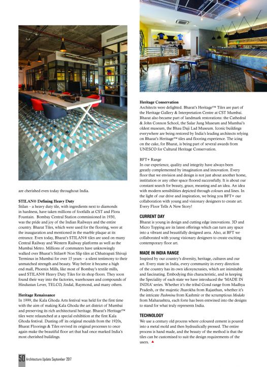 Architecture Update - Coverage September 2017